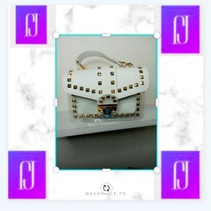 New Modern Rivet solid chain shoulder bag